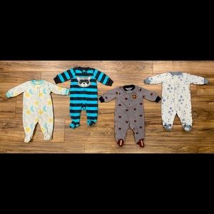 🧸💙 3 MONTH BABY BOY SUPER SOFT SLEEP & PLAY ONE PIECE OUTFITS